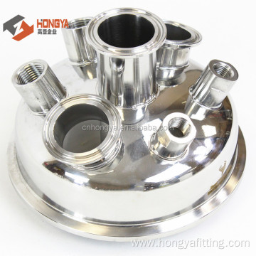 SS304 Tri-Clamp Fnpt Hemispherical Lid For Extractor System